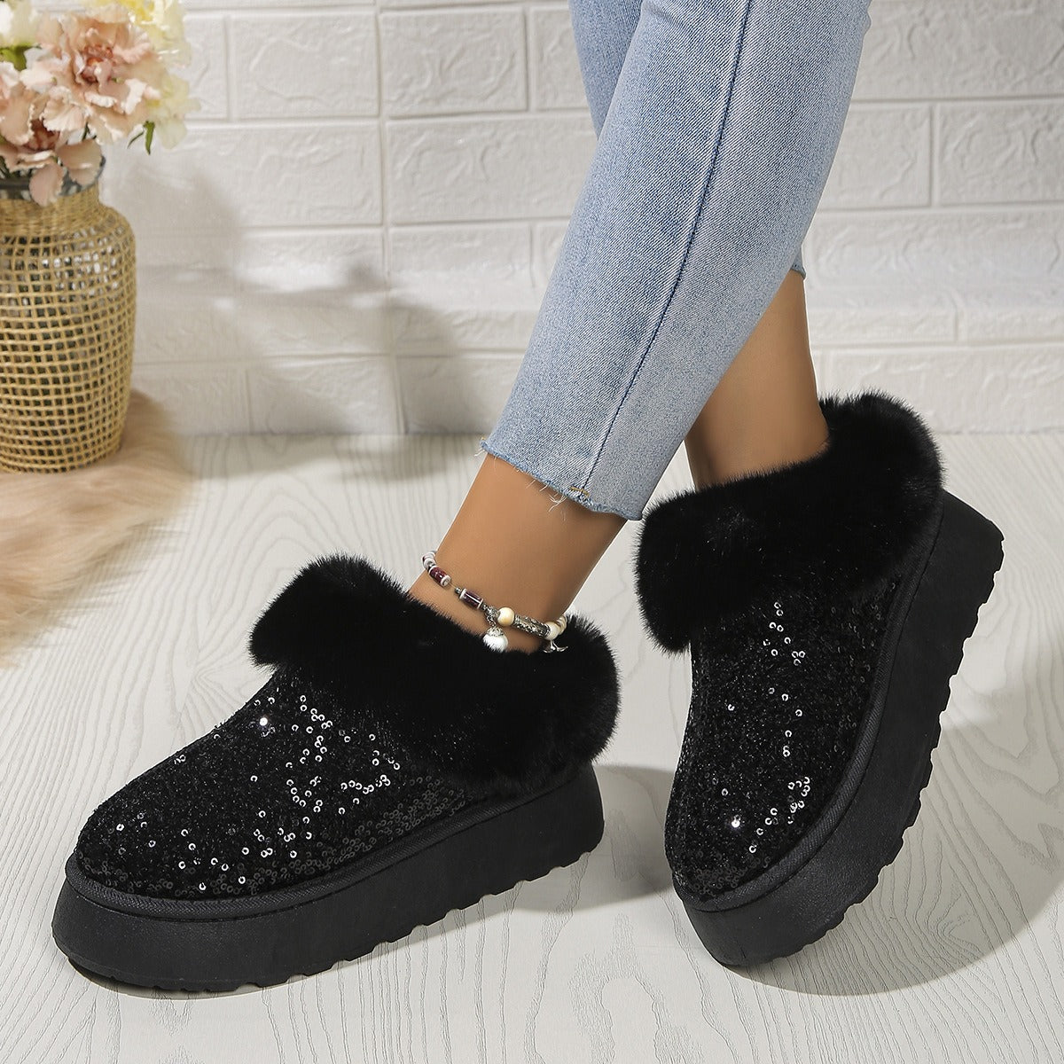 Crystalfur Platform — Stivali Con Plateau Da Donna, immagine 1