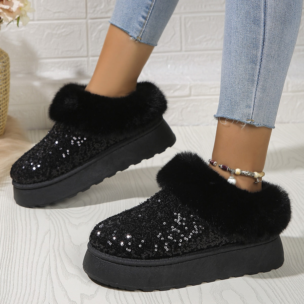 Crystalfur Platform — Stivali Con Plateau Da Donna, immagine 3