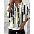 Felpa Color Block Da Donna Con Mezza Zip E Collo Regolabile, immagine 3