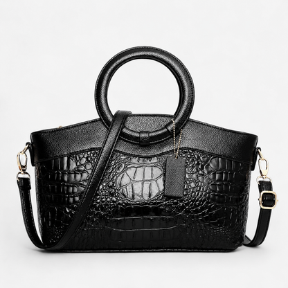 Borsa A Mano Multicolore Effetto Coccodrillo Donna — Bellagio, immagine 2