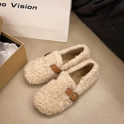 Shearling Buckle — Mocassini Con Fibbia Da Donna, immagine 1