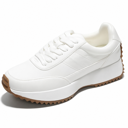 Sneakers Aurora bianche da donna, vista laterale