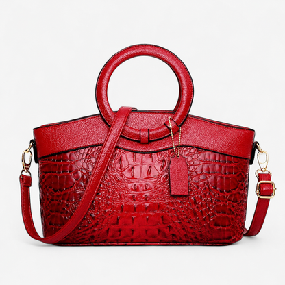 Borsa A Mano Multicolore Effetto Coccodrillo Donna — Bellagio, immagine 5
