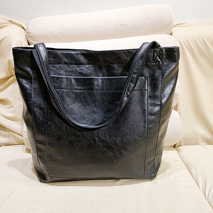 Borsa Tote Marrone Con Chiusura Donna — Matera, immagine 14