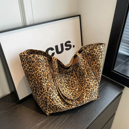 Borsa Tote Leopardata Multicolore Donna — Savannah, immagine 3