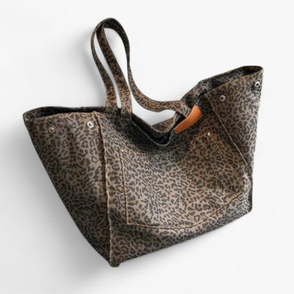 Borsa Tote Leopardata Multicolore Donna — Savannah, immagine 9