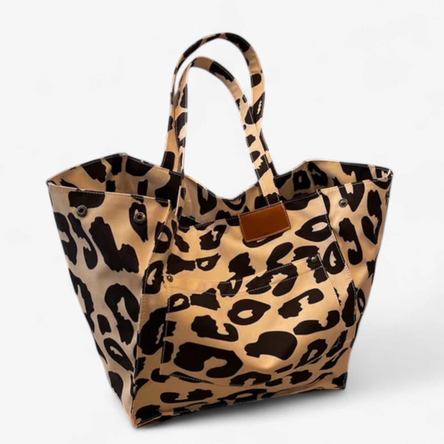 Borsa Tote Leopardata Multicolore Donna — Savannah, immagine 8