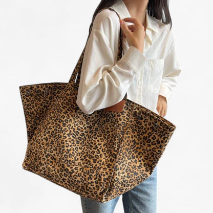 Borsa Tote Leopardata Multicolore Donna — Savannah, immagine 1