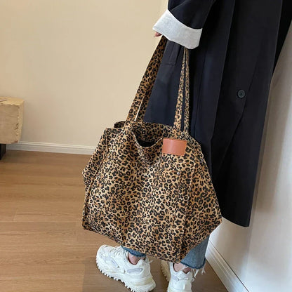 Borsa Tote Leopardata Multicolore Donna — Savannah, immagine 2