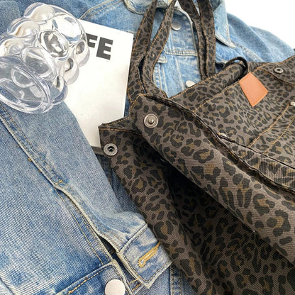 Borsa Tote Leopardata Multicolore Donna — Savannah, immagine 6
