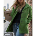 Cappotto Da Donna Con Revers, Bottoni E Tasche Frontali, immagine 4