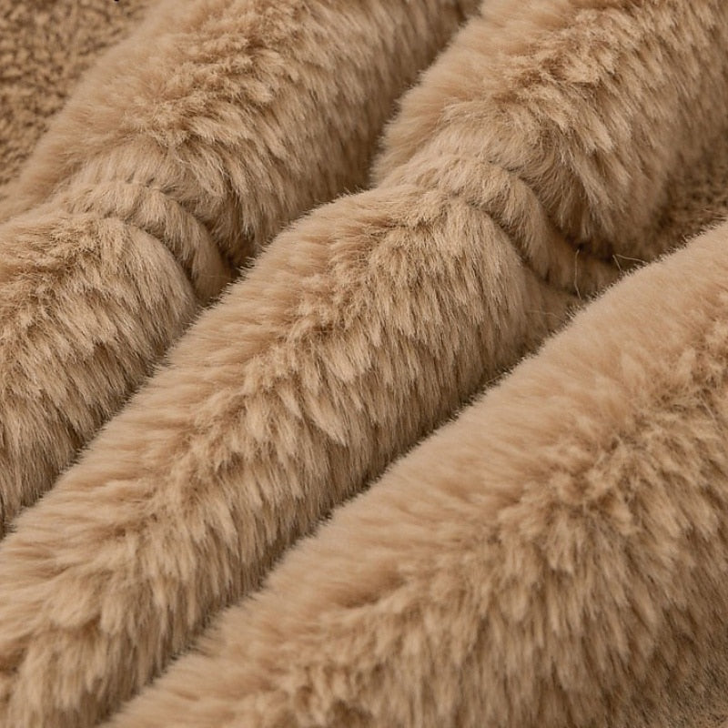 Giacca Corta In Pelliccia Sintetica Da Donna Con Collo Alto E Zip, immagine 5