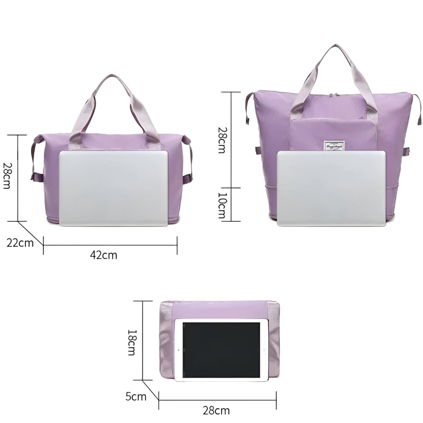 Borsa Da Viaggio Multicolore Pieghevole Donna — Vieste, immagine 4