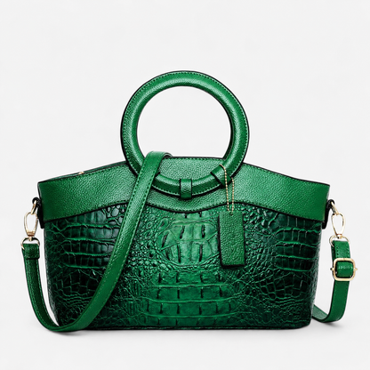 Borsa A Mano Multicolore Effetto Coccodrillo Donna — Bellagio, immagine 6
